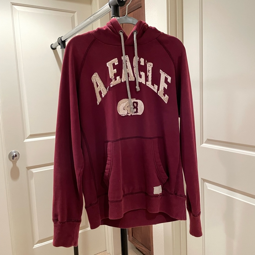 Ultra soft maroon American Eagle hoodie, size medium